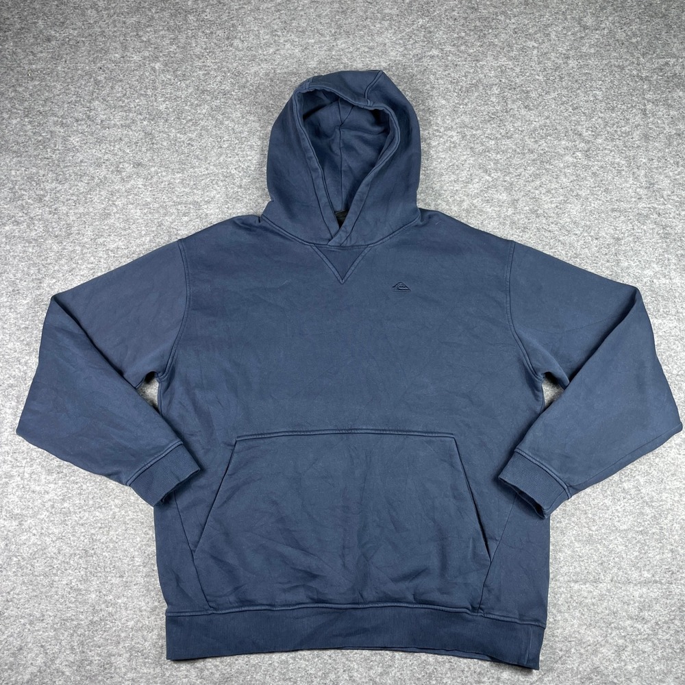 Quiksilver Hoodie Mens XL Navy Blue DryFlight Pullover Fleece Sweatshirt